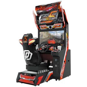 Rot Schwarzer Arcade Automat Speed Racer Indoor Spiel Automat Rennspiel mit Sitz und Monitor.